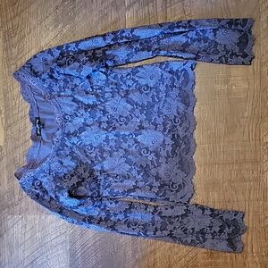 Vintage Anthropologie Purple Lacy Top